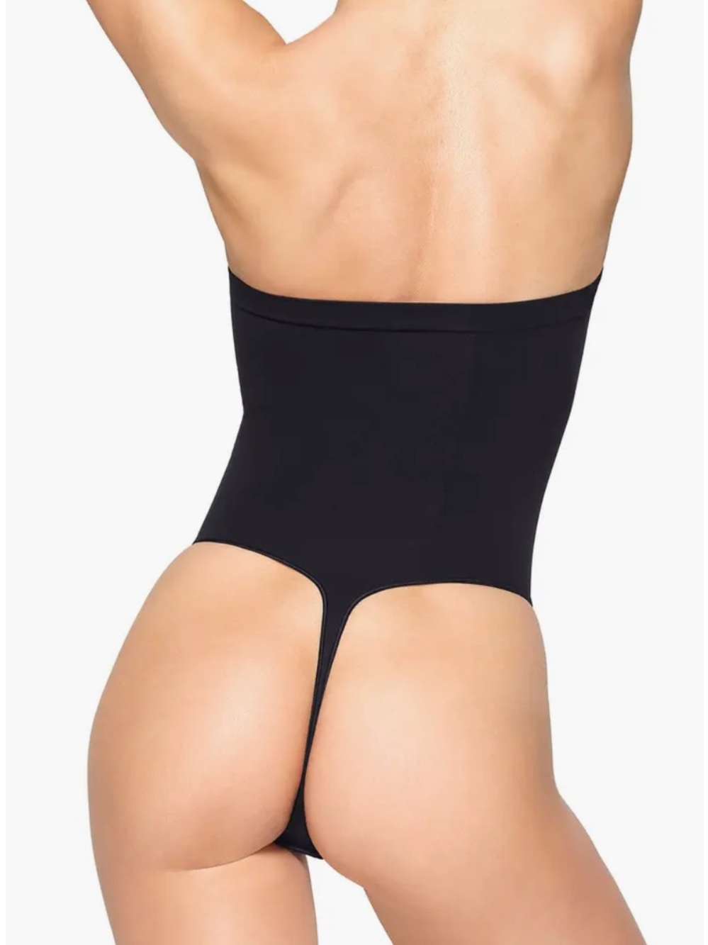 SKIMS Seamless Sculpt Strapless Thong Bodysuit Onyx Size S - Picture 3 of 11
